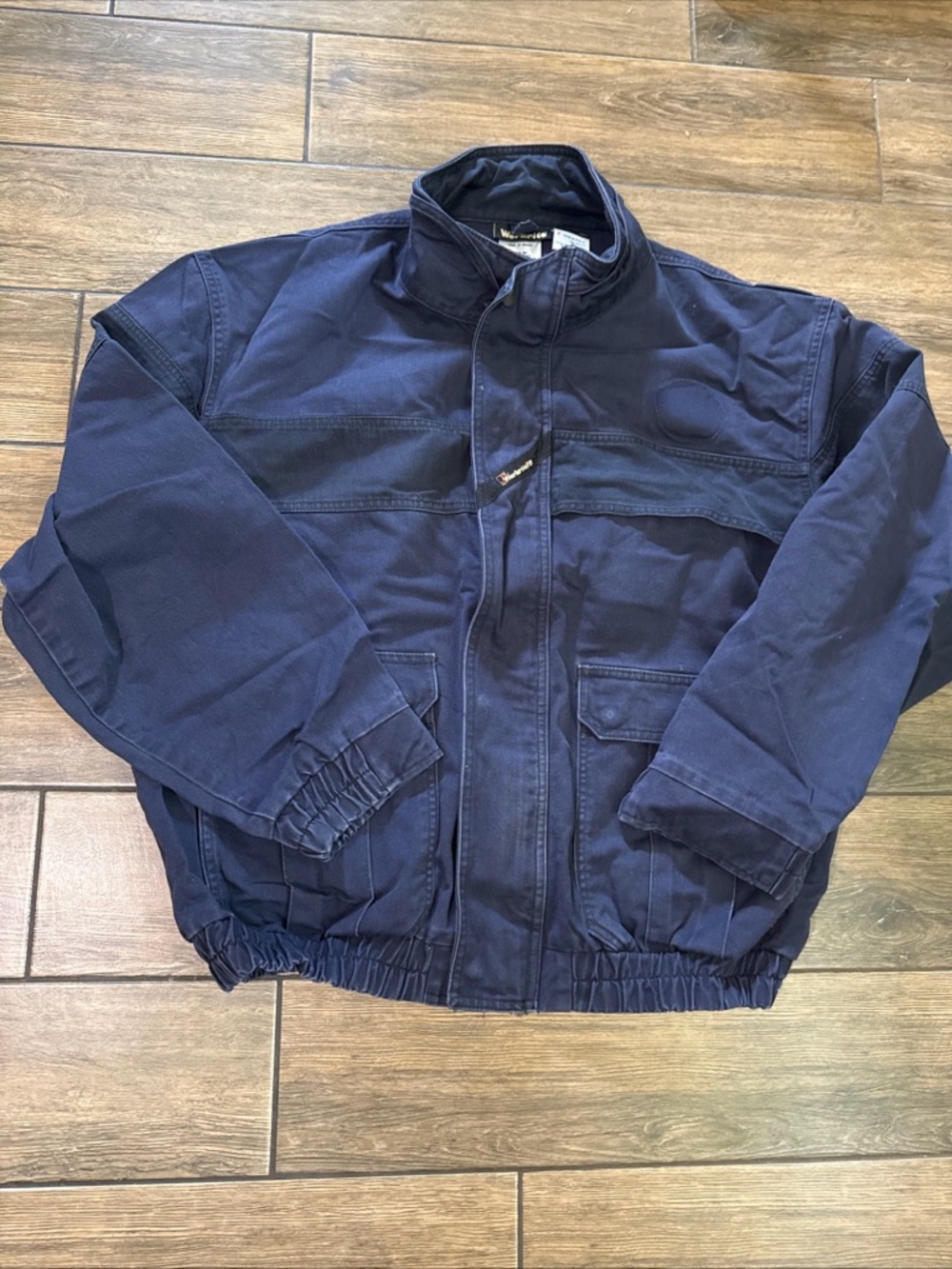 Workrite Flame Resistant FR Jacket Mens XL Blue Full Zip Work Coat 12.4 (ATPV)